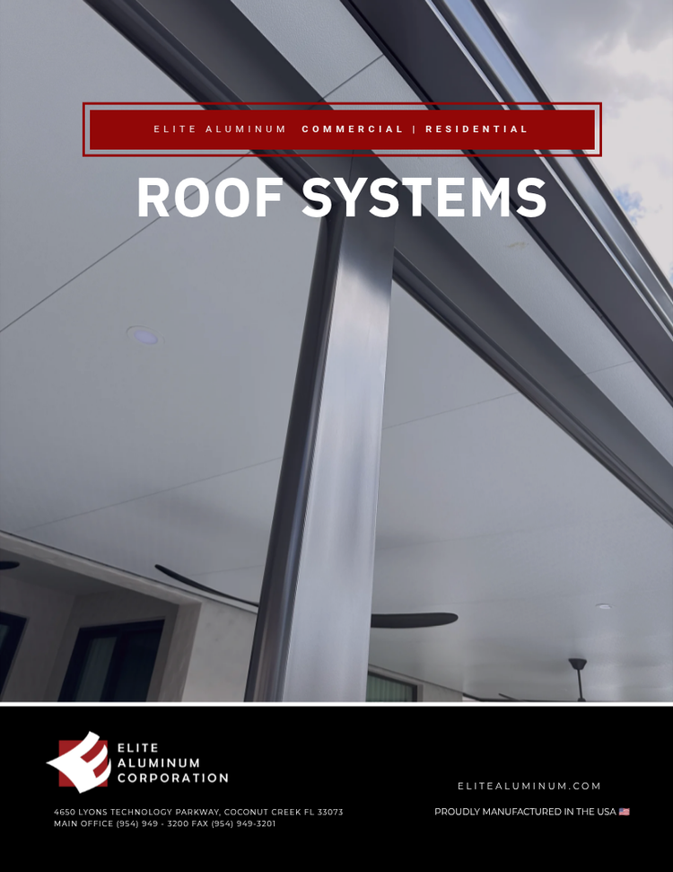 Elite Aluminum Roof Systems product catalog cover
